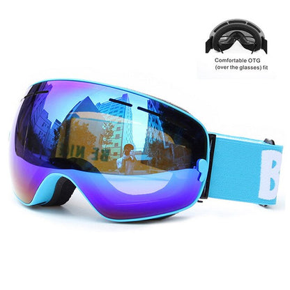 Winter Ski Goggles Double Layers Outdoor UV Protection Anti-fog Big Ski Mask Glasses Skiing Men Women Snow Snowboard Goggles