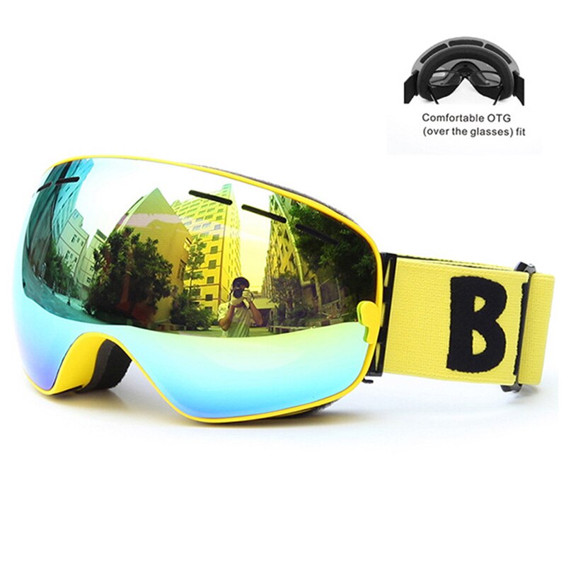 Winter Ski Goggles Double Layers Outdoor UV Protection Anti-fog Big Ski Mask Glasses Skiing Men Women Snow Snowboard Goggles